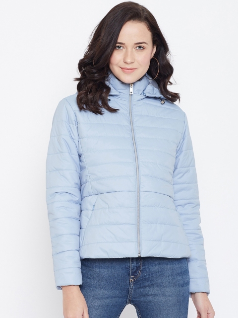 

Octave Women Blue Solid Lightweight Puffer Jacket