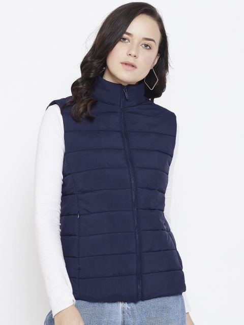

Octave Women Blue Solid Lightweight Puffer Jacket