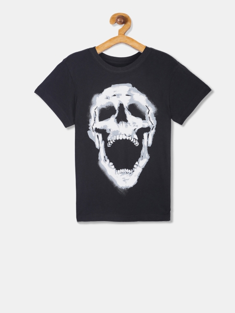 

The Childrens Place Boys Black Printed Round Neck T-shirt