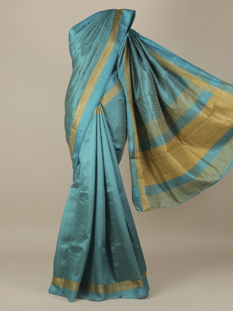 

Pothys Green Woven Design Jute Silk Saree