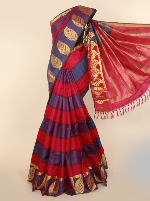 

Pothys Multicoloured Pure Silk Woven Design Kanjeevaram Saree, Multi