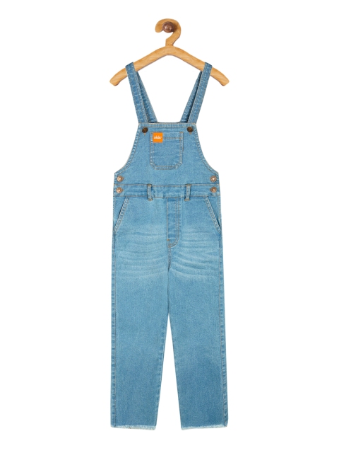 

Olele Boys Blue Raw Edge Denim Dungaree