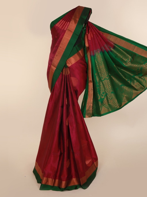 

Pothys Maroon Pure Silk Woven Design Kanjeevaram Saree