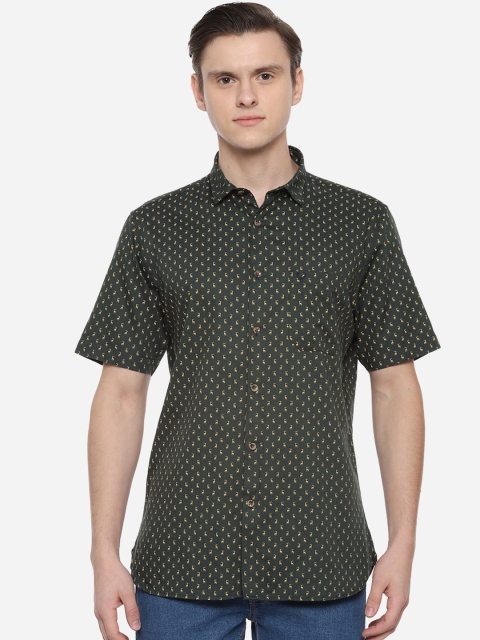 

Allen Solly Men Green Slim Fit Printed Casual Shirt