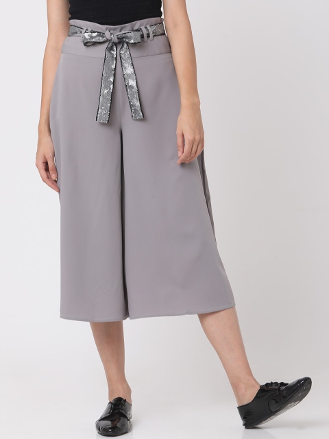 

Deal Jeans Women Grey Flared Solid Culottes