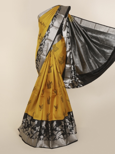 

Pothys Yellow Pure Silk Woven Design Kanjeevaram Saree