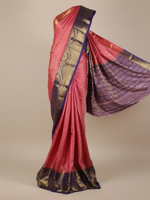 

Pothys Pink Woven Design Jute Silk Saree