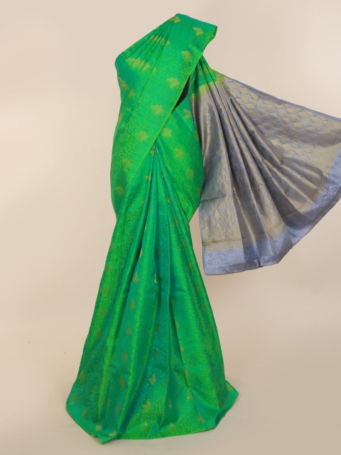 

Pothys Green Pure Silk Woven Design Kanjeevaram Saree