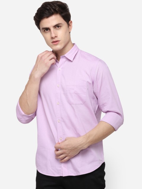 

Greenfibre Men Pink Regular Fit Solid Casual Shirt