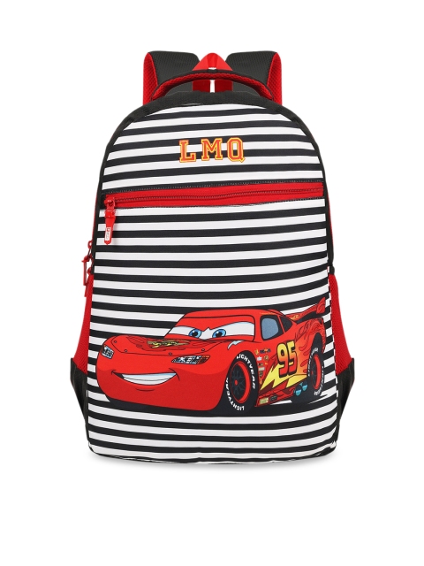 

Priority Boys Black & White Graphic Printed School Backpack