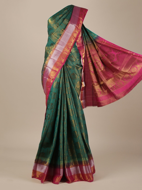 

Pothys Green Woven Design Jute Silk Saree