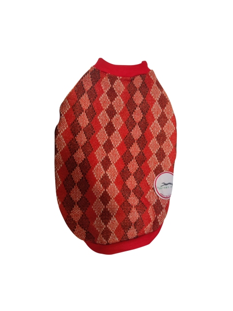 

PETS EMPIRE Red Cheched Woolen Dog Sweaters