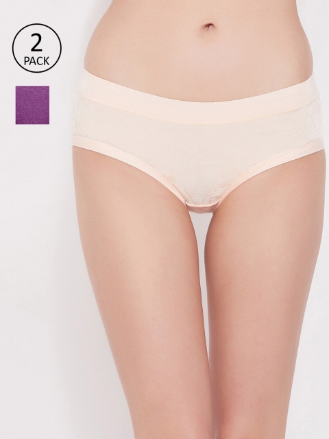 SECRETS BY ZEROKAATA Women Pack of 2 Assorted Hipster Briefs SZPTY2032A