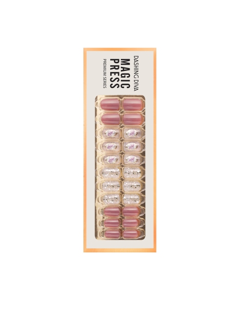 

Dashing Diva Pink Magic Press Misty Brooch Artificial Nails