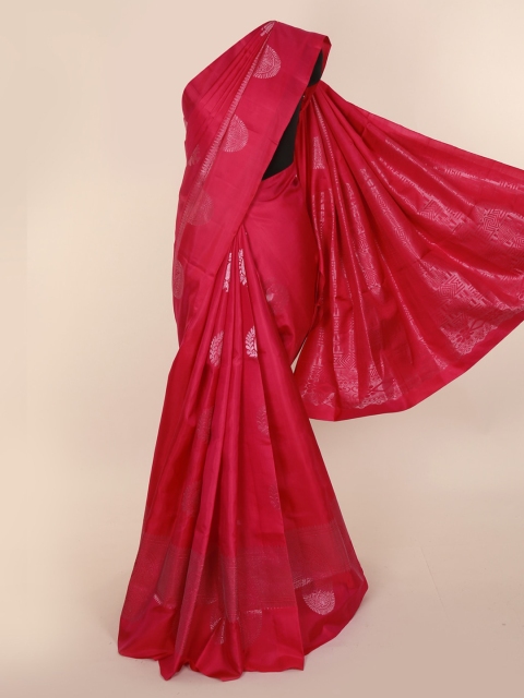 

Pothys Magenta Pure Silk Woven Design Kanjeevaram Saree