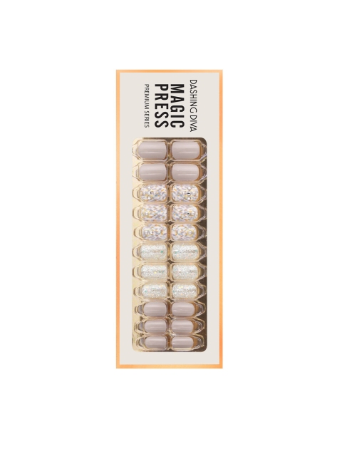 

Dashing Diva Silver MAGICPRESS SALON DE SWEET Artificial Nails