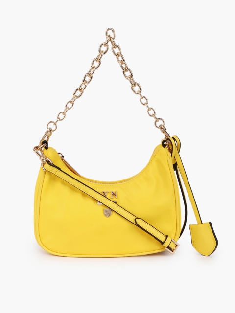 

LYN Yellow Solid Hobo Bag