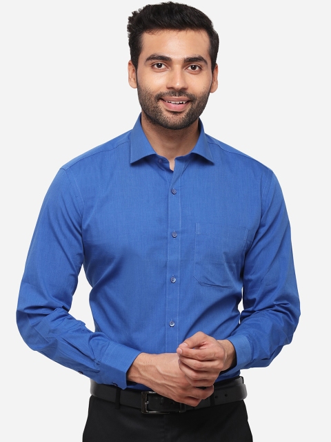 

Greenfibre Men Blue Regular Fit Solid Formal Shirt