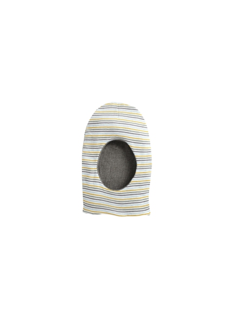 

BUMZEE Infant Kids Off-White & Yellow Striped Monkey Cap