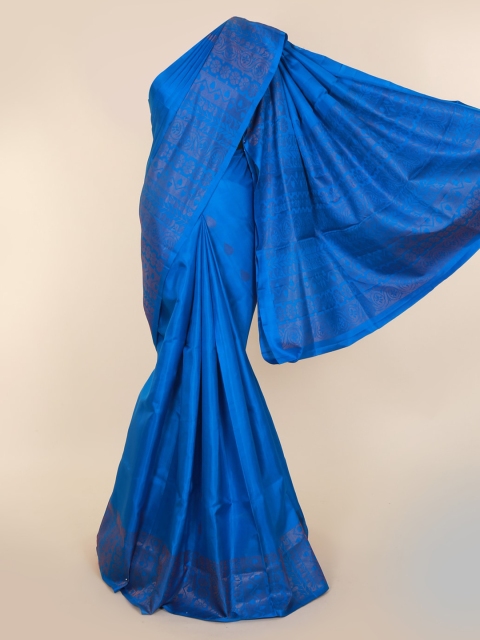 

Pothys Blue Pure Silk Woven Design Kanjeevaram Saree
