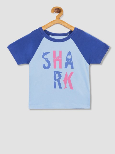 

The Childrens Place Boys Blue Printed Round Neck T-shirt
