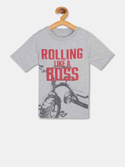 

The Childrens Place Boys Grey Printed Round Neck T-shirt