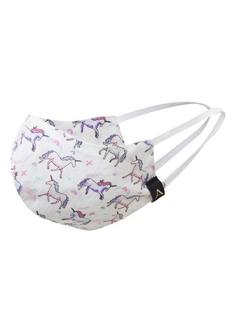 

Accessorize Women White & Blue Printed 3-Ply Anti-Pollution Reusable Cloth Mask