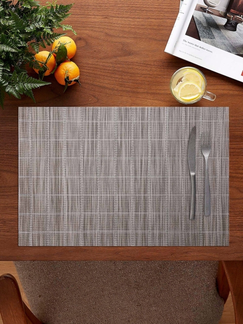 

OBSESSIONS Set Of 6 Grey Mazemat Patterned Vinyl Table Mats