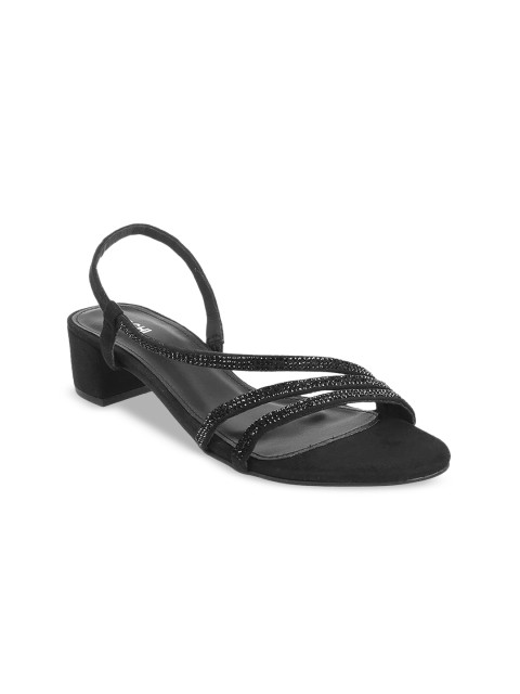 

Mochi Women Black Solid Block Heels