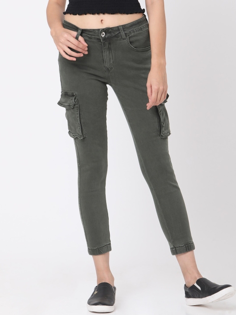 

Deal Jeans Women Olive Green Regular Fit Jeans