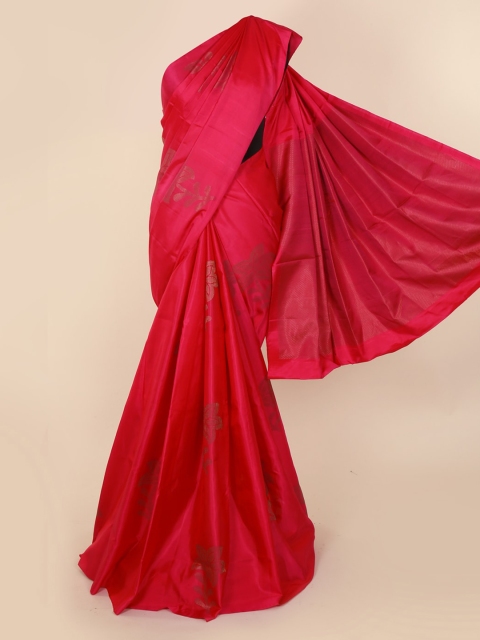 

Pothys Magenta Pure Silk Woven Design Kanjeevaram Saree