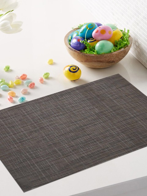 

OBSESSIONS Set Of 6 Brown Textured Table Mats