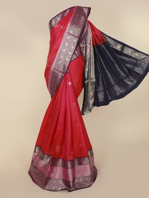 

Pothys Pink Pure Silk Woven Design Kanjeevaram Saree