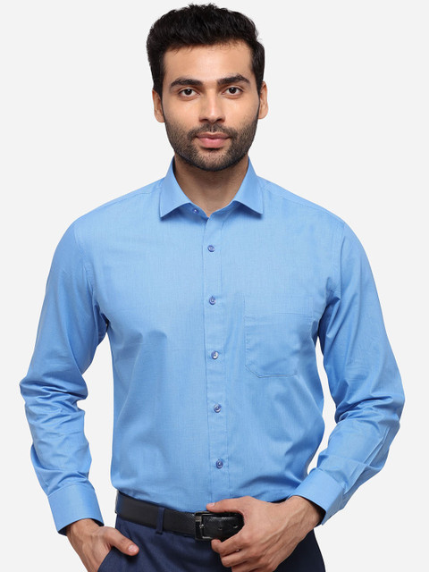 

Greenfibre Men Blue Regular Fit Solid Formal Shirt