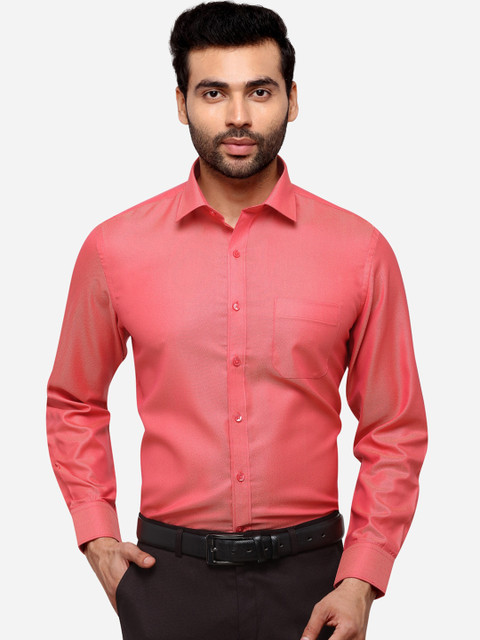

Greenfibre Men Pink Regular Fit Solid Formal Shirt