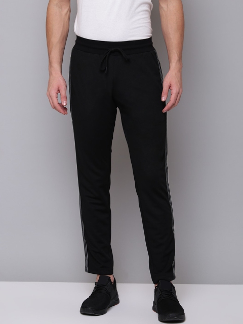 

Antony Morato Men Black & White Solid Straight-Fit Track Pants