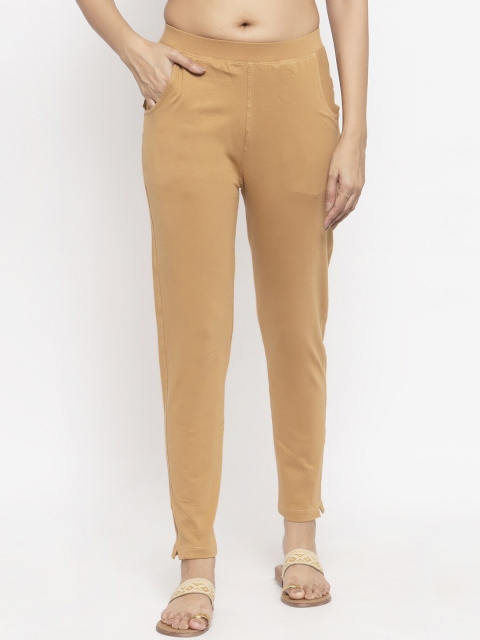 

NEUDIS Women Beige Solid Ankle-Length Skinny-Fit Treggings