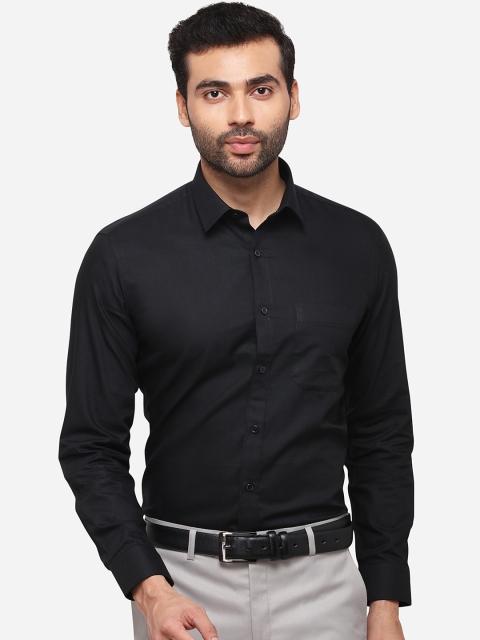 

Greenfibre Men Black Slim Fit Solid Formal Shirt