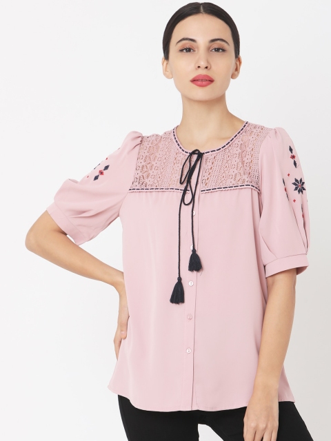 

Deal Jeans Women Pink Regular Fit Solid Casual Shirt