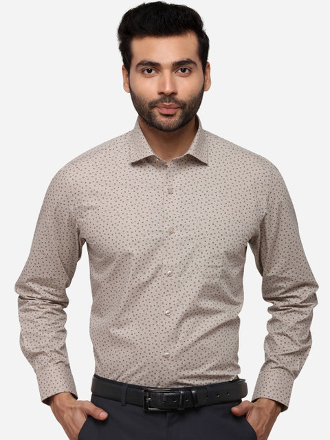 

Greenfibre Men Grey & Blue Regular Fit Printed Formal Shirt