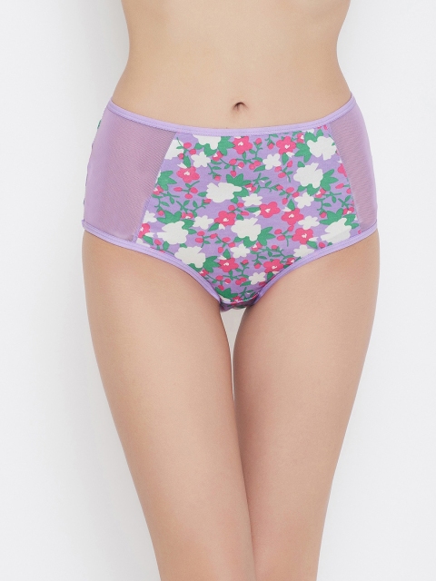 

Clovia Women Purple & White Floral-Print Hipster Briefs PN2359I12S