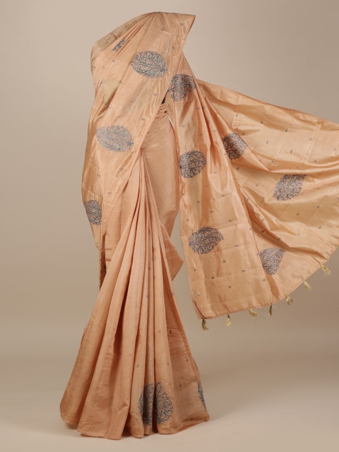 

Pothys Brown Woven Design Jute Silk Saree