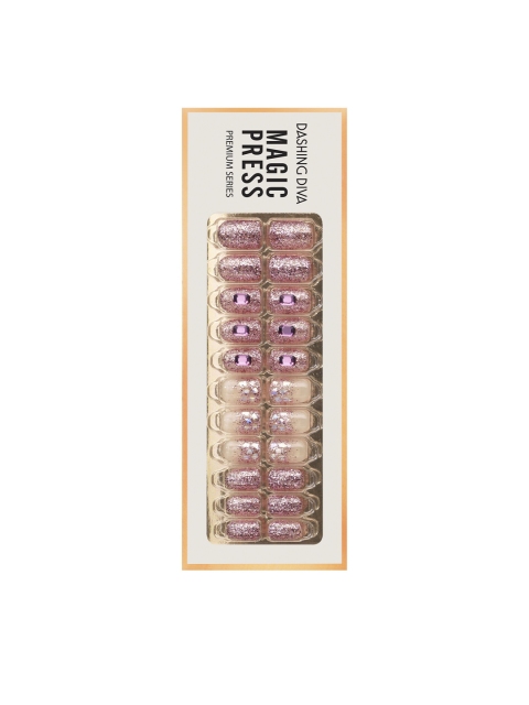 

Dashing Diva Pink MAGICPRESS FAILING IN SATIN Artificial Nails