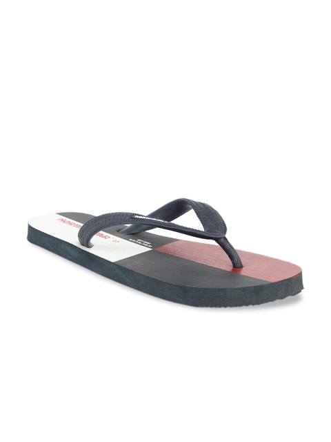 

Bata Men Blue & Red Printed Thong Flip-Flops