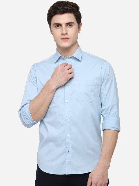 

Greenfibre Men Blue Regular Fit Solid Casual Shirt