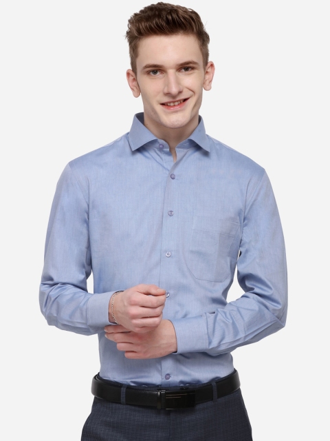 

Greenfibre Men Blue Regular Fit Solid Formal Shirt