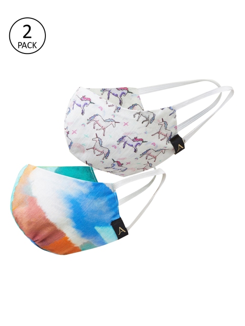 

Accessorize Women Pack of 2 2-Ply Anti-Pollution Reusable Cloth Masks, White