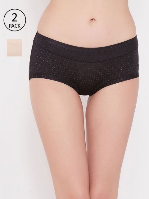 

SECRETS BY ZEROKAATA Women Pack Of 2 Assorted Mid-Rise Hipster Briefs SZPTY666