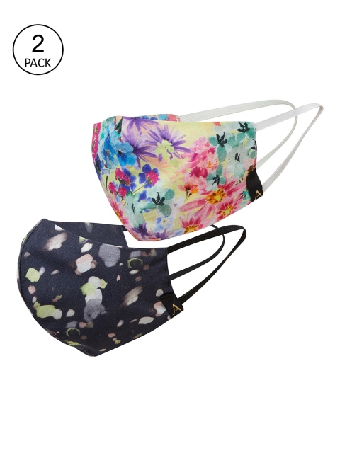 

Accessorize Kids Pack of 2 2-Ply Anti-Pollution Reusable Cloth Masks, Navy blue