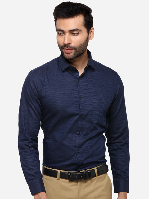 

Greenfibre Men Blue Slim Fit Solid Formal Shirt